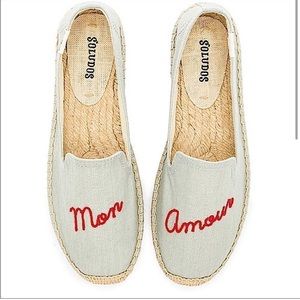 NIB Soludos Mon Amour Chambray Smoking Slipper Size 8
